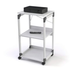 Durable overhead projektorvogn - 2 justerbare hylder - Hvid