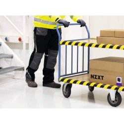 Durable rrbeskytter 1 meter - selvklbende - rund - sort-gul