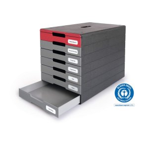 Durable skuffekabinet A4 - Idealbox Pro 7 skuffer - Antracit