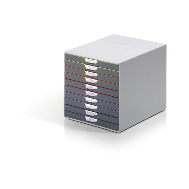 Durable skuffekabinet A4 - Varicolor 10 skuffer - gr