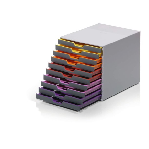 Durable skuffekabinet A4 - Varicolor 10 skuffer - gr