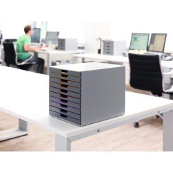 Durable skuffekabinet A4 - Varicolor 10 skuffer - gr