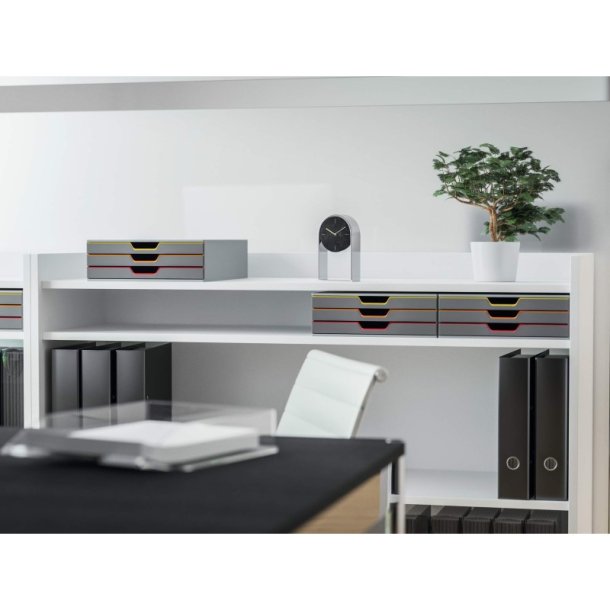 Durable skuffekabinet A4 - Varicolor 3 skuffer - gr