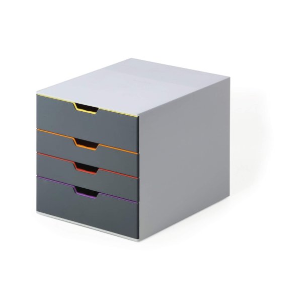 Durable skuffekabinet A4 - Varicolor 4 skuffer - gr