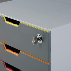 Durable skuffekabinet A4 - Varicolor 4 skuffer ls - gr