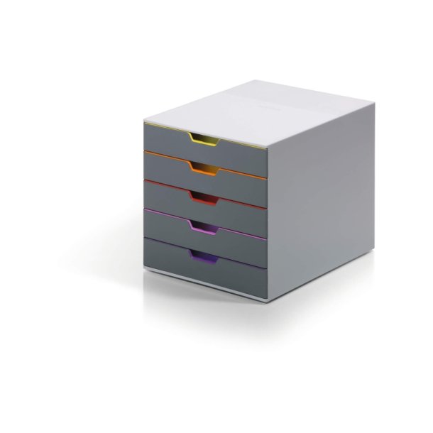 Durable skuffekabinet A4 - Varicolor 5 skuffer - gr