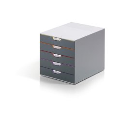 Durable skuffekabinet A4 - Varicolor 5 skuffer - gr