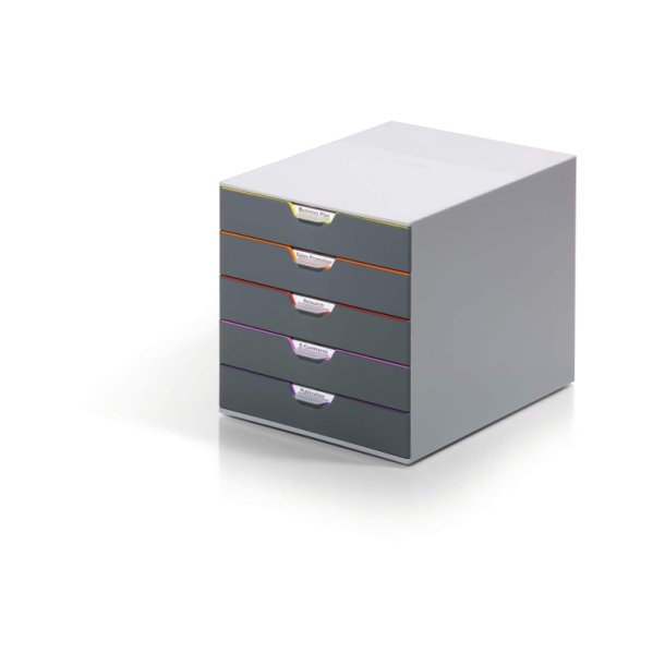 Durable skuffekabinet A4 - Varicolor 5 skuffer - gr