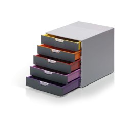 Durable skuffekabinet A4 - Varicolor 5 skuffer - gr