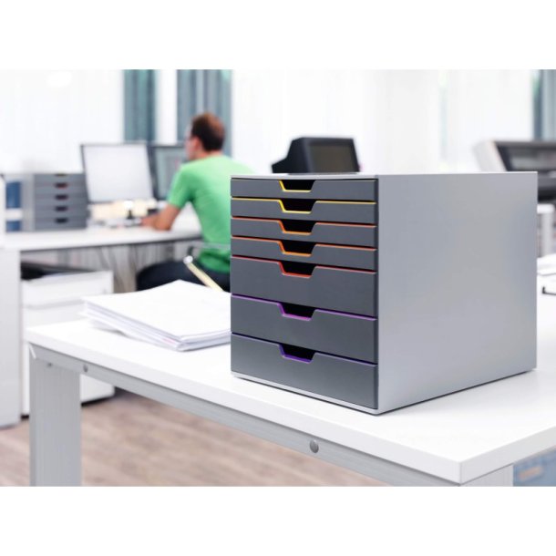Durable skuffekabinet A4 - Varicolor 7 skuffer - gr