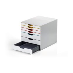 Durable skuffekabinet A4 - Varicolor mix 7 skuffer - hvid