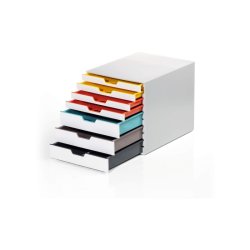 Durable skuffekabinet A4 - Varicolor mix 7 skuffer - hvid