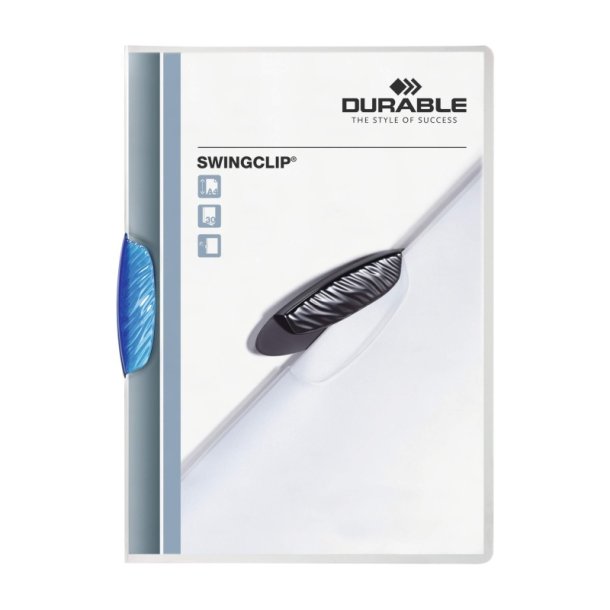 Durable Swingclip 30 Klemmappe A4 - til 30 Ark - bl klemme