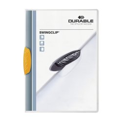 Durable Swingclip 30 Klemmappe A4 - til 30 Ark - gul klemme