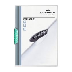 Durable Swingclip 30 Klemmappe A4 - til 30 Ark - mrkgrn klemme