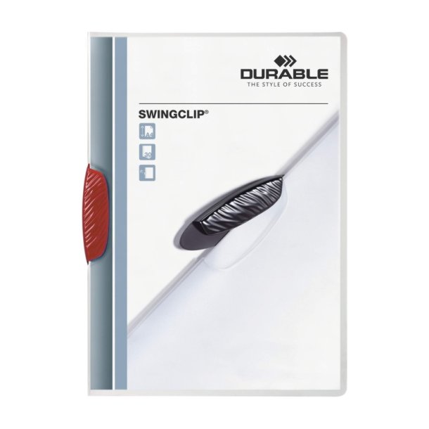 Durable Swingclip 30 Klemmappe A4 - til 30 Ark - rd klemme