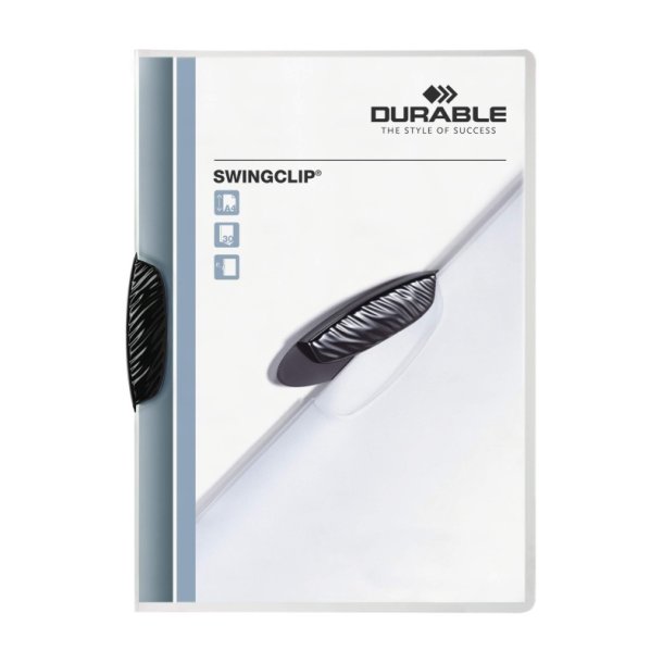 Durable Swingclip 30 Klemmappe A4 - til 30 Ark - sort klemme
