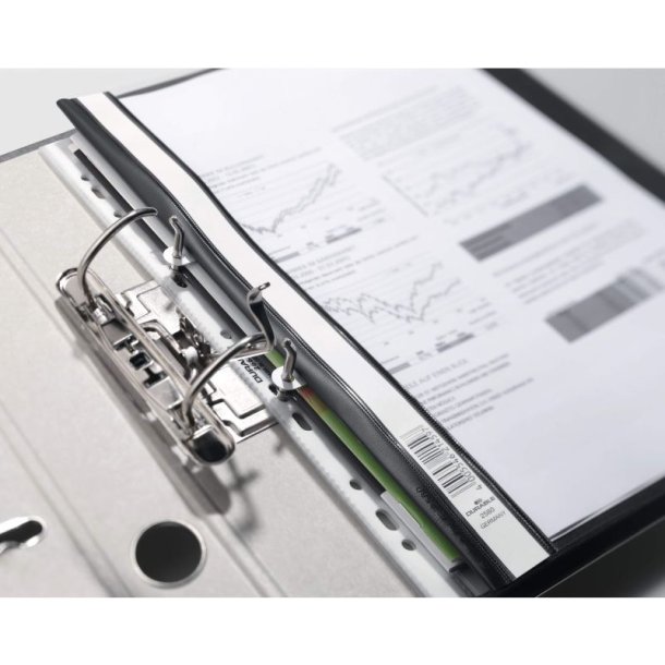 Durable tilbudsmapper A4+ sort - med arkiveringsstrips