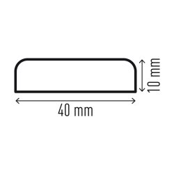 Durable vgbeskytter 1 meter - selvklbende - 40x10mm - sort-gul