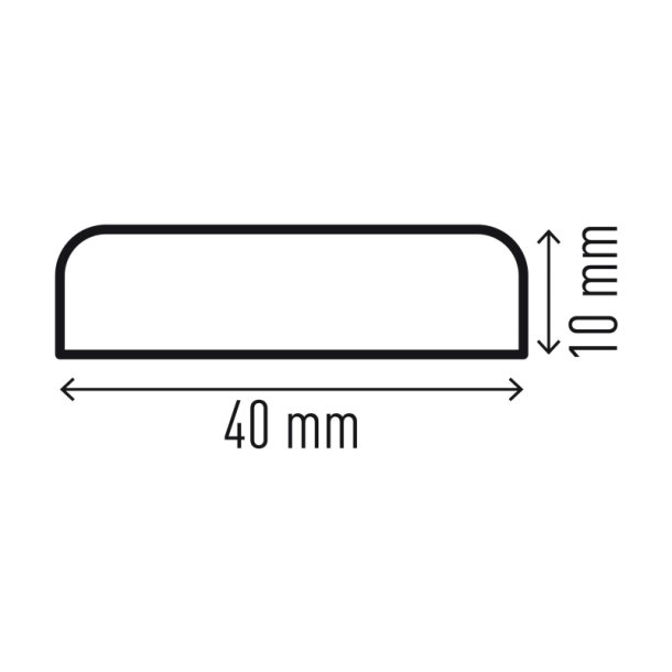 Durable vgbeskytter 1 meter - selvklbende - 40x10mm - sort-gul