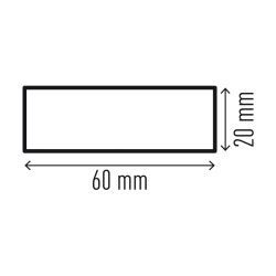 Durable vgbeskytter 1 meter - selvklbende - 60x20mm - sort-gul