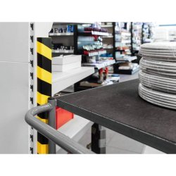 Durable vgbeskytter 1 meter - selvklbende - 60x20mm - sort-gul