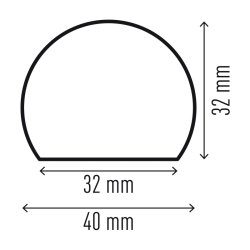 Durable vgbeskytter 1 meter - selvklbende - rund - sort-gul