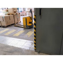 Durable vgbeskytter 1 meter - selvklbende - rund - sort-gul