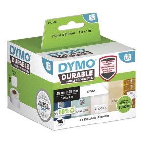 Dymo LabelWriter Durable Labels - hvide polyethylen-etiketter 25x25 mm (1.700 stk.)