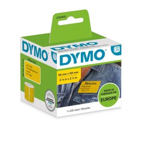 DYMO Authentic LabelWriter store forsendelsesetiketter/navneskilte - gul, 54x101 mm, 220 stk.