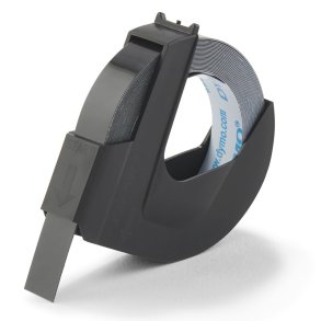 Dymo Authentic pr�gelabel-tape 9 mm x 3 m - hvid tekst p� sort
