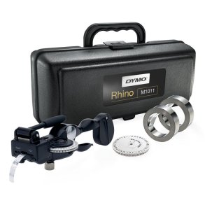 Dymo Rhino M1011 industriel pr�geetiketmaskine med aluminiums- og rustfrist�lsetiketter