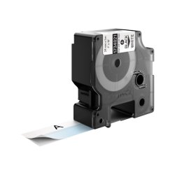 Dymo Tape Rhino - 24mmx5,5m - Selv lamineret - sort tekst p hvid