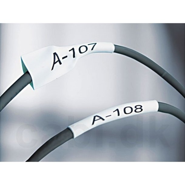 Dymo Tape Rhino - 9mmx1,5m - krympeflex - ledning/kabel - sort tekst p gul