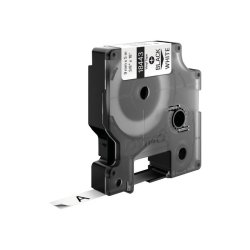 Dymo Tape Rhino - 9mmx5,5m - vinyl - sort tekst p hvid