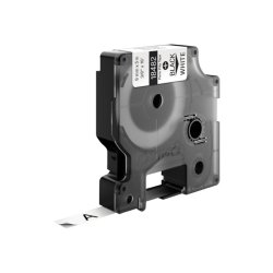 Dymo Tape Rhino - 9mmx5,5m - permanent - polyester - sort tekst p hvid
