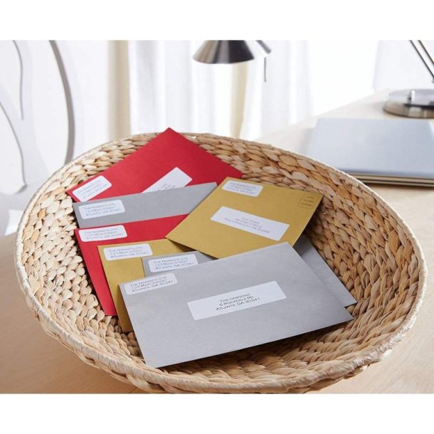 Dymo Label - sort tekst p hvid - 89mmx36mm - adresse labels - 260 stk. pr. rulle