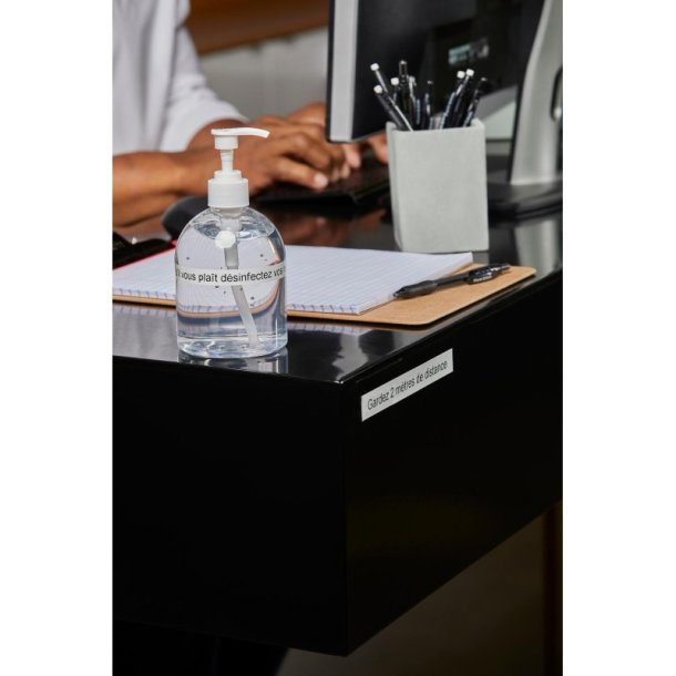 Dymo Tape D1 - Aftagelig - 9mmx7m - sort tekst p hvid - pakke med 10 stk.