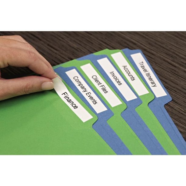 Dymo Tape D1 - permanent nylon - 12mmx3,5m - sort tekst p hvid