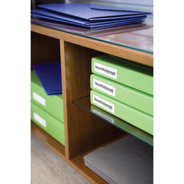 Dymo Tape D1 - permanent polyester - 19mmx5,5m - sort tekst p hvid