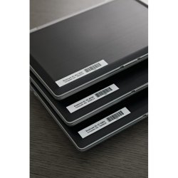 Dymo Tape D1 - Aftagelig - 12mmx7m - sort tekst p hvid