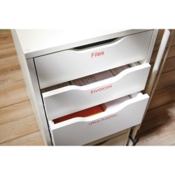 Dymo Tape D1 - Aftagelig - 12mmx7m - rd tekst p hvid