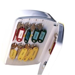 Dymo Tape D1 - Aftagelig - 12mmx7m - rd tekst p hvid