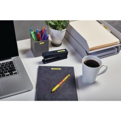 Dymo Tape D1 - Aftagelig - 12mmx7m - sort tekst p gul