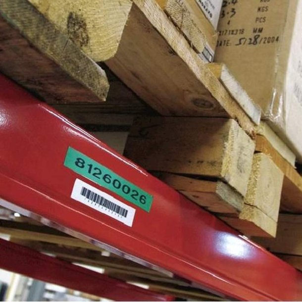 Dymo Tape D1 - Aftagelig - 12mmx7m - sort tekst p grn