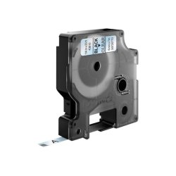 Dymo Tape D1 - Aftagelig - 6mmx7m - sort tekst p klar