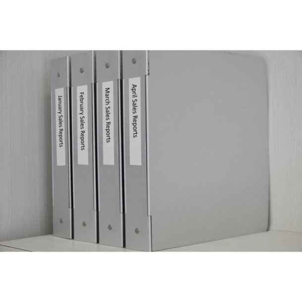 Dymo Tape D1 - Aftagelig - 19mmx7m - sort tekst p hvid