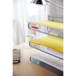 Dymo Tape D1 - Aftagelig - 19mmx7m - sort tekst p gul