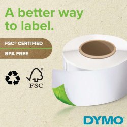 Dymo Label - sort tekst p hvid - 32x57mm - Multi labels - 6 x 1000 stk. pr. Rulle