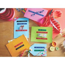 Dymo Tape - Prget - 9mmx3M - assorteret farver - Pakke med 3 stk.